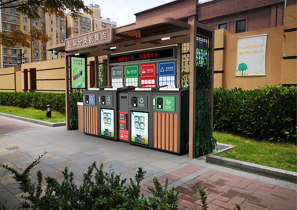 貓先生智能垃圾分類房，定時定點垃圾收集站 ，垃圾房生產(chǎn)廠家